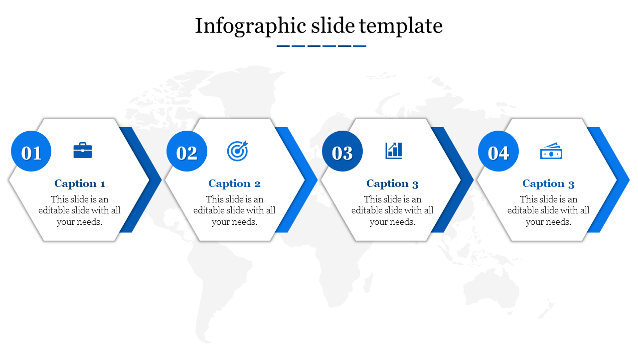 infographic slide template-4-Blue